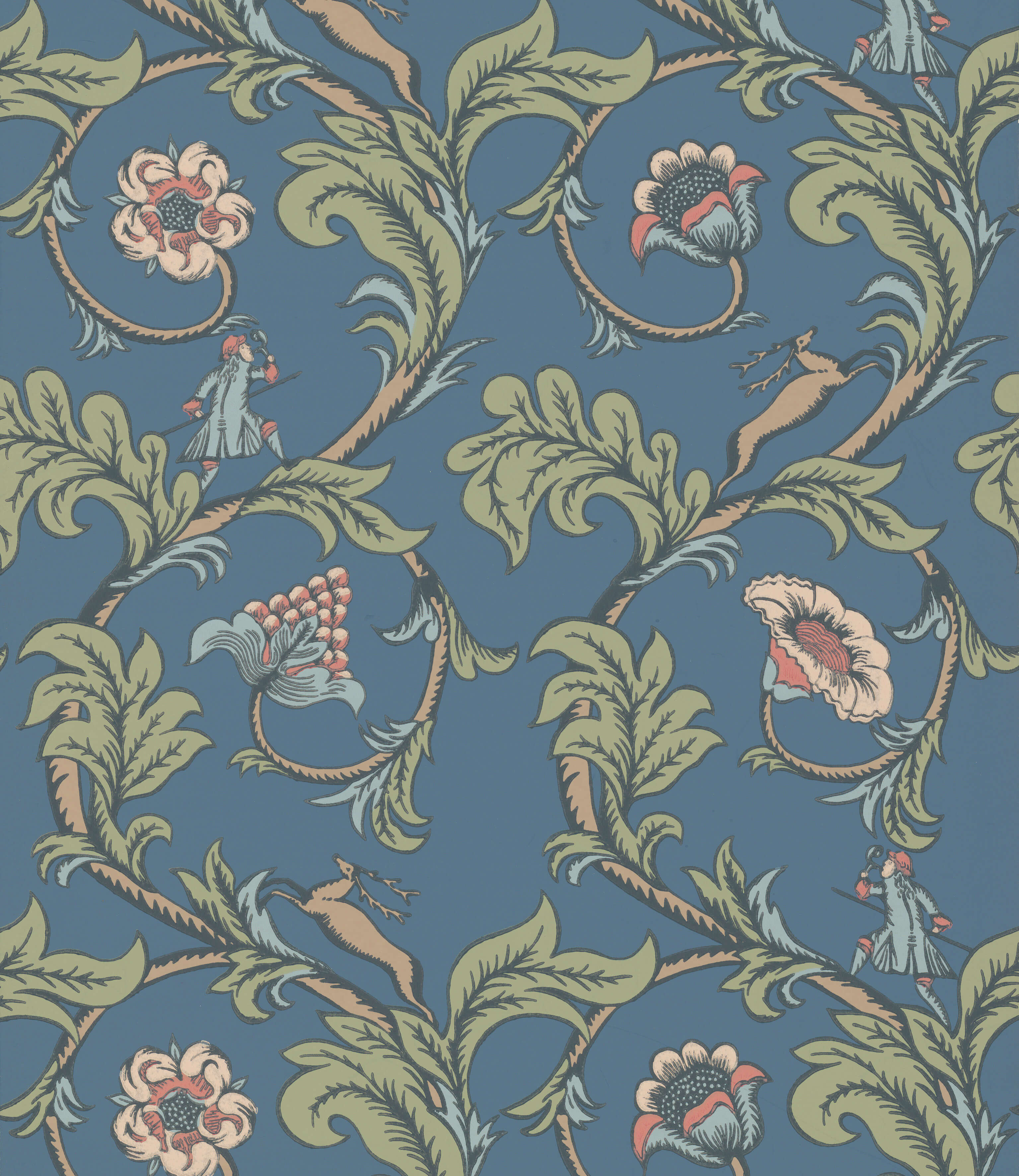 Stag Trail - Juniper by Little Greene - luxury wallpaper