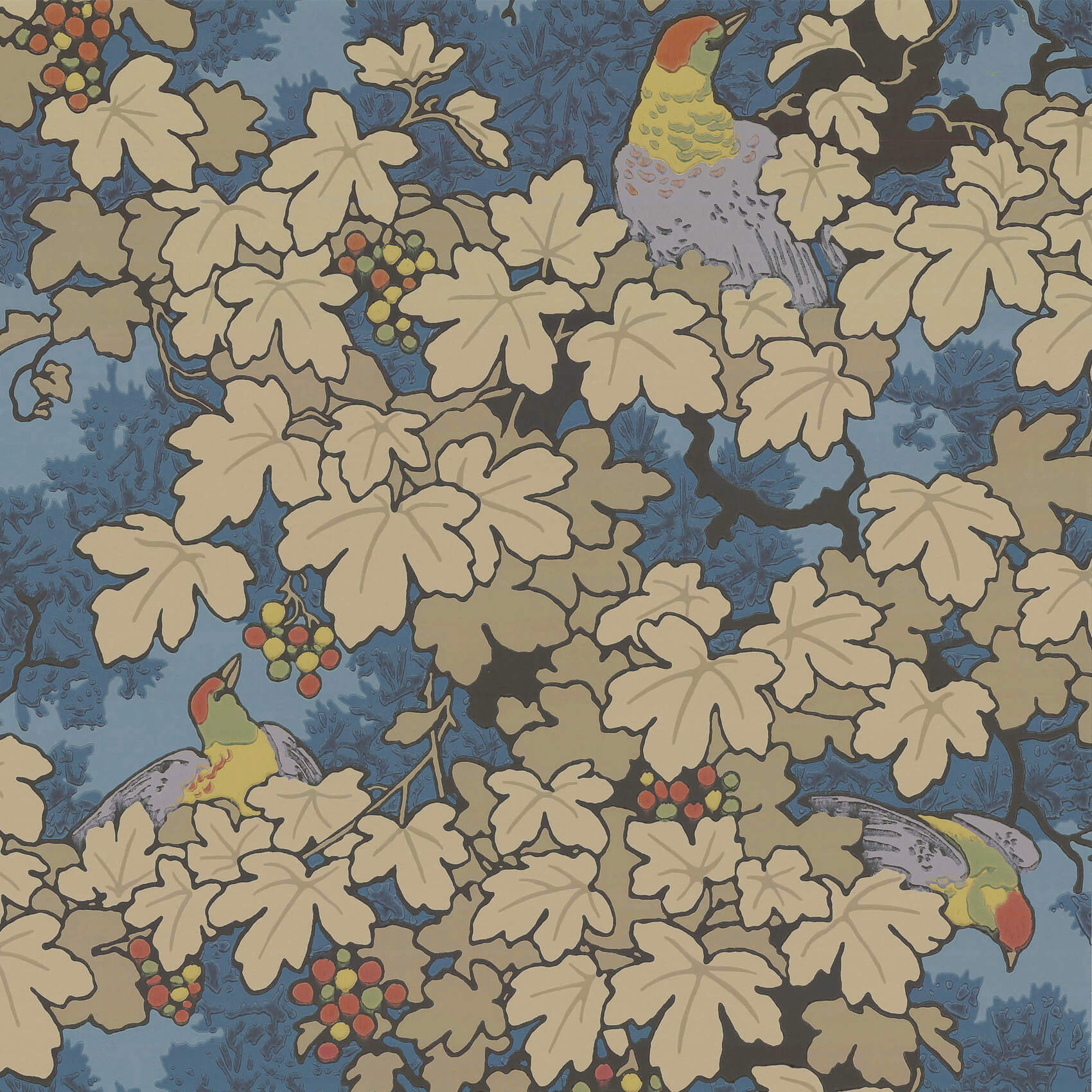 Vine - Bleu by Little Greene - luxury wallpaper