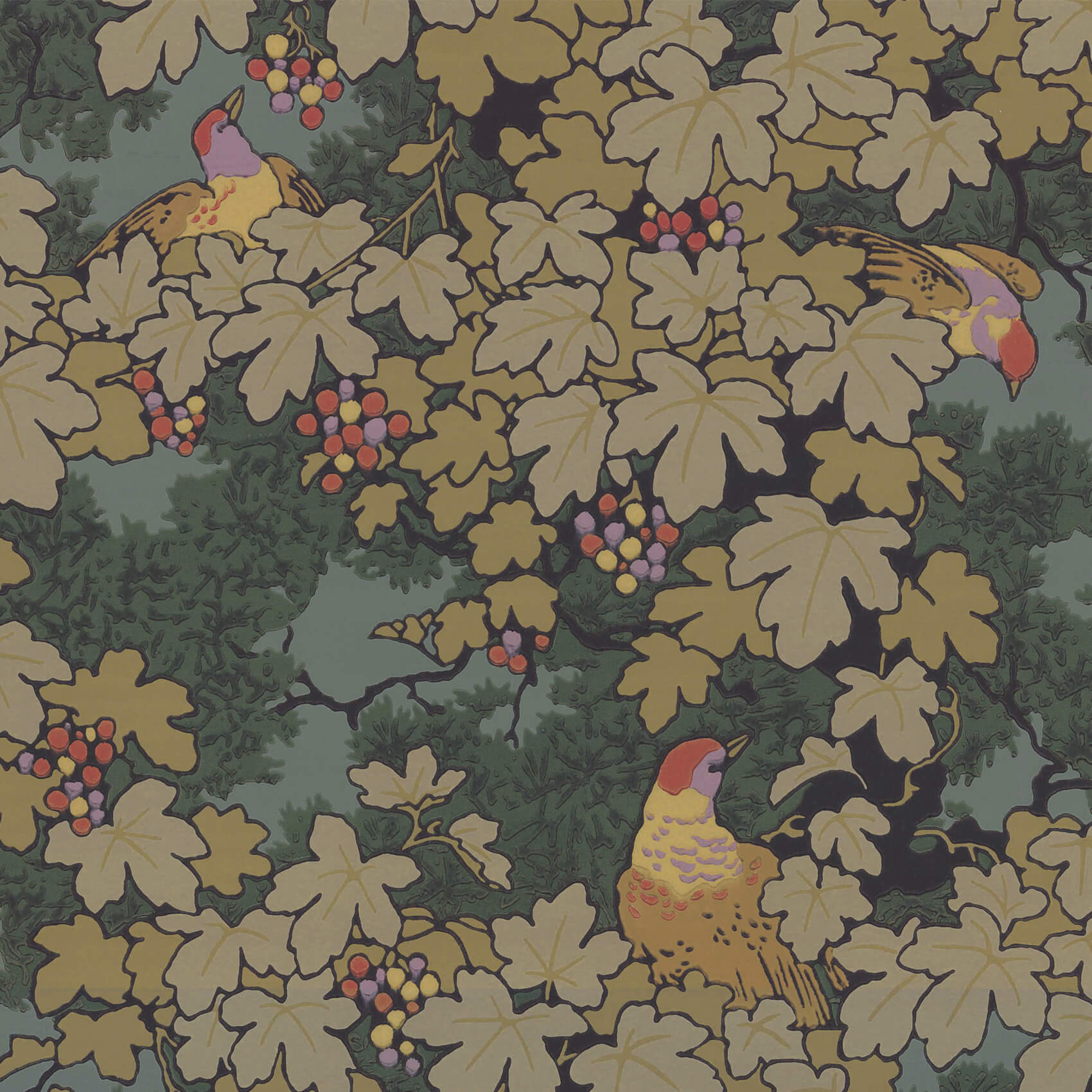 Vine - Verde by Little Greene - luxury wallpaper