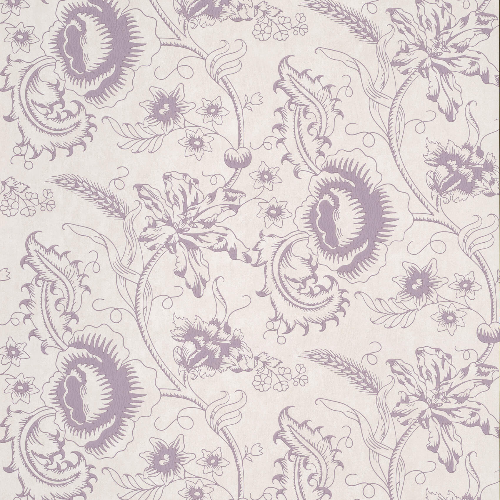 Woodblock Mono - Plum by Little Greene - luxury wallpaper