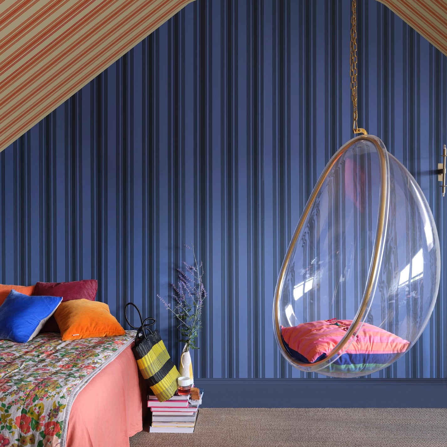 farrow and ball tented stripe wallpaper Farrow & Ball Tented Stripe 1372 | Buy Luxury Paint & Wallpaper Online