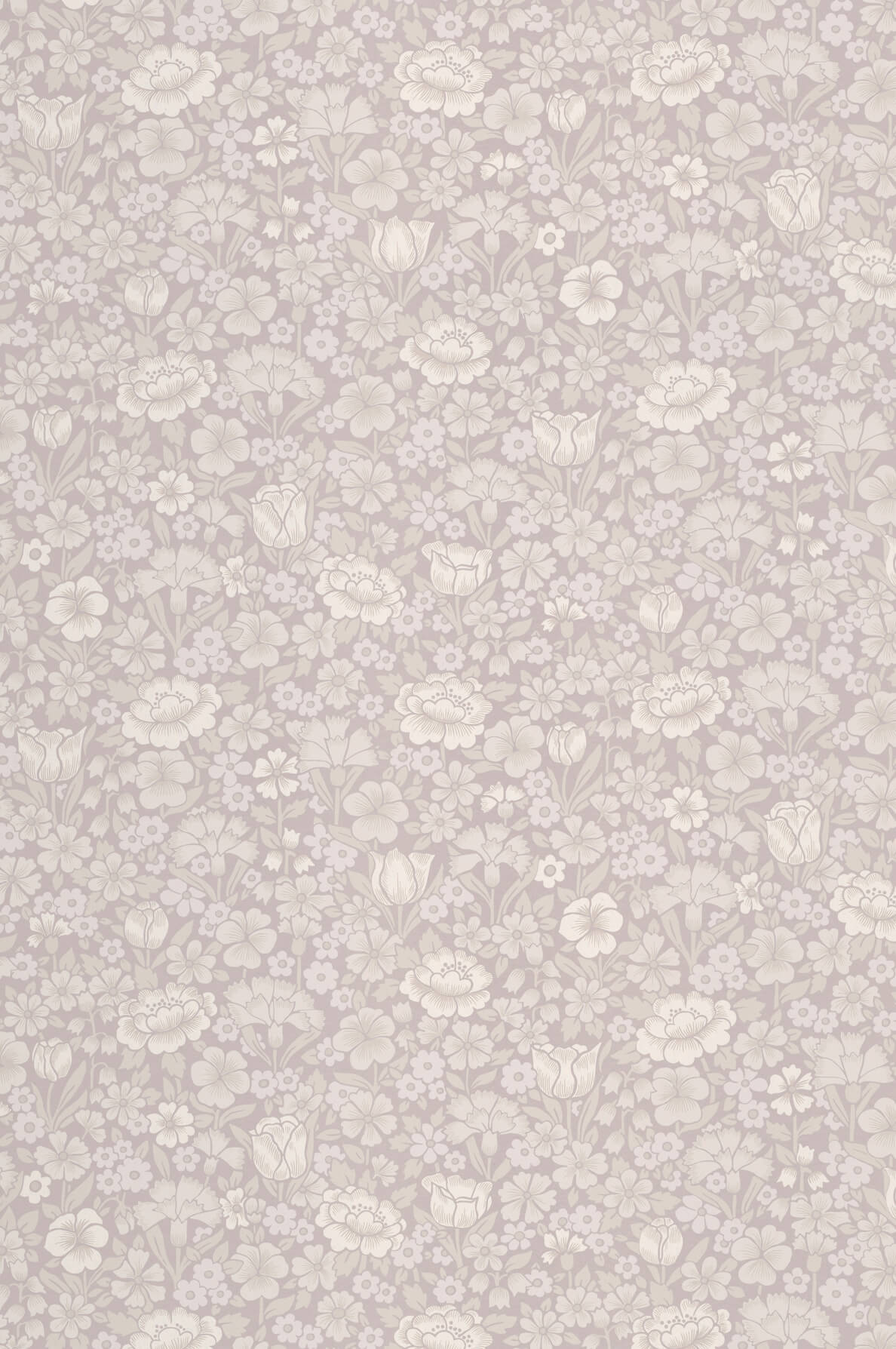 Spring Flowers - French Grey by Little Greene - luxury wallpaper