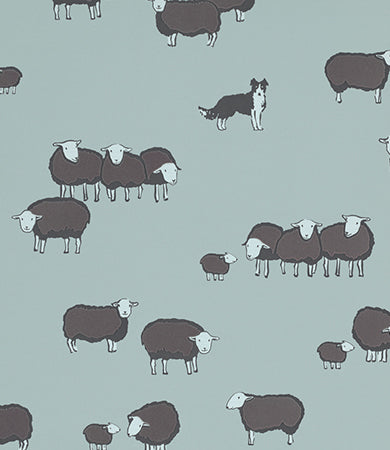 Nip & Lassie - Celestial Blue by Little Greene - luxury wallpaper