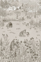 Potter's Woodland - Stone by Little Greene - luxury wallpaper