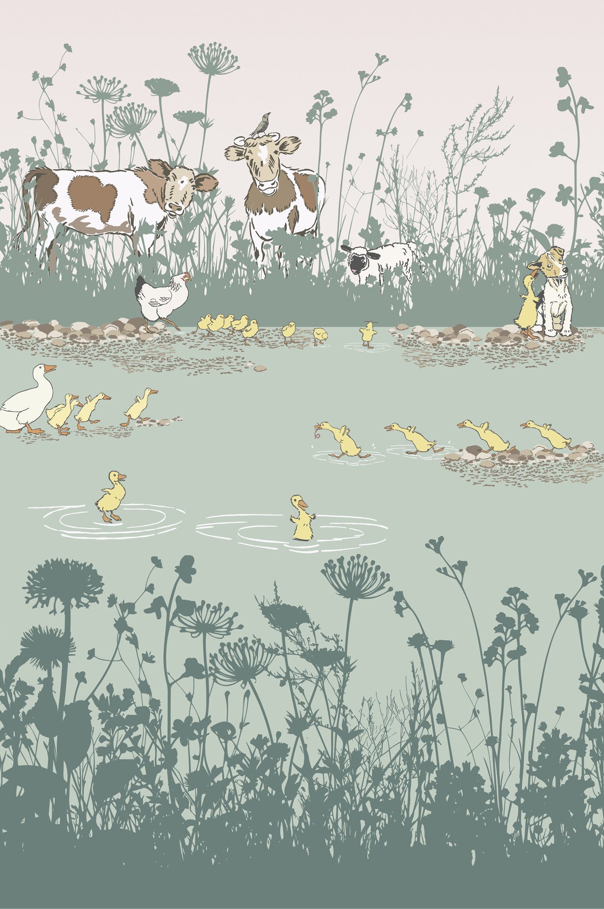 Riverside Capers - Quack by Little Greene - luxury wallpaper