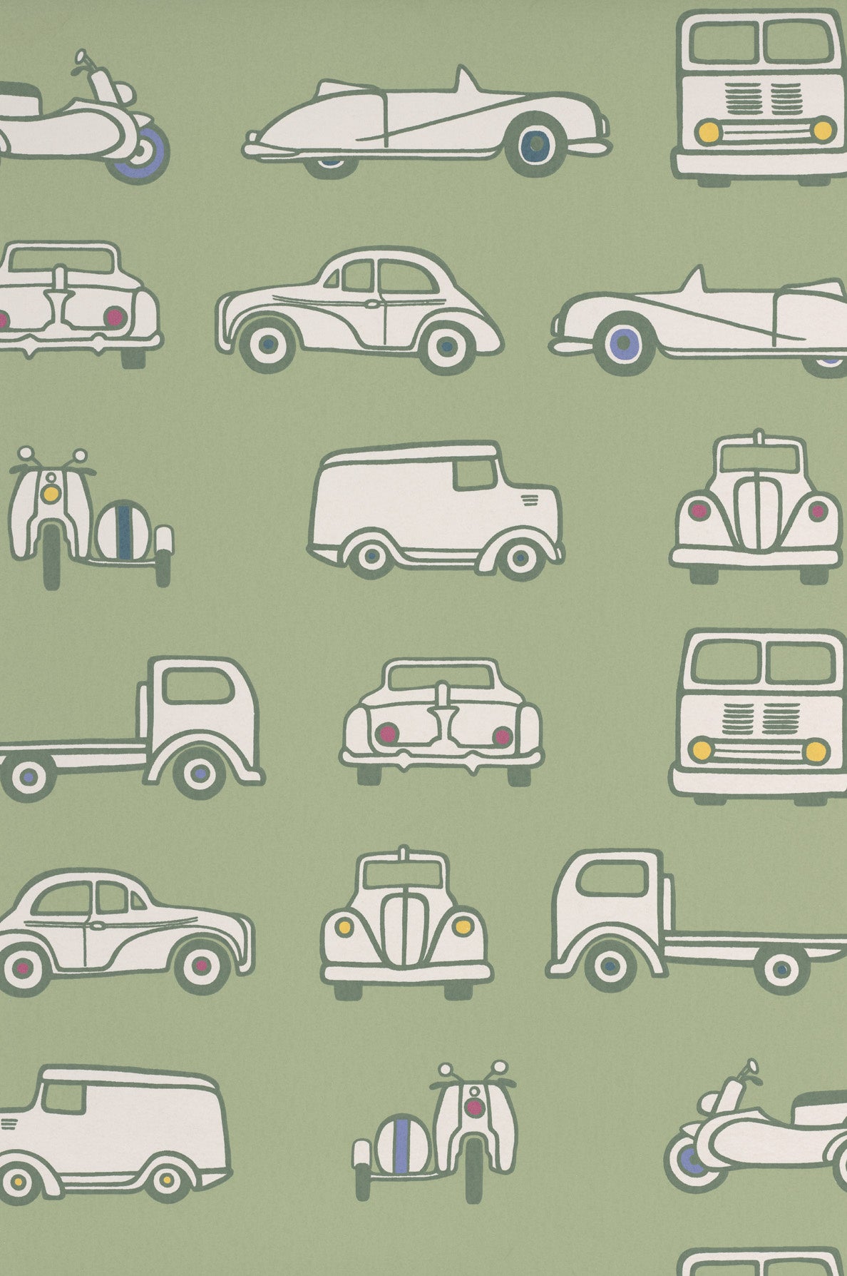 Road Trip - Pea Green by Little Greene - luxury wallpaper