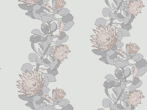 Protea Trail - Salt by Paint & Paper Library - luxury wallpaper